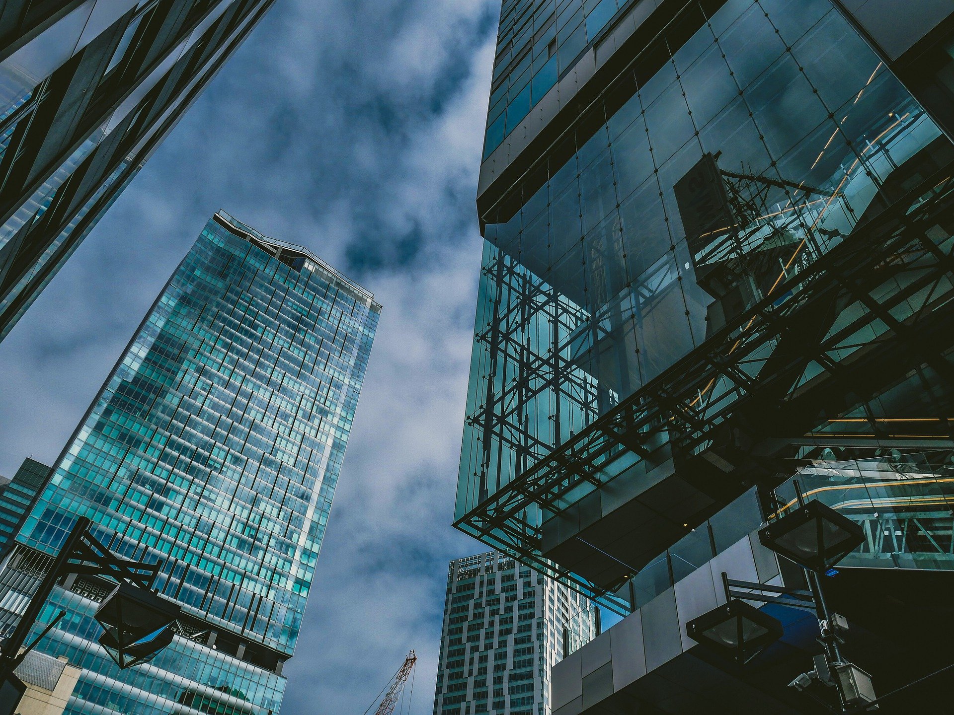 Modern cityscape with skyscrapers